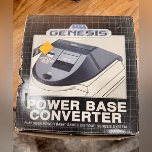 Vintage Sega Genesis Power Base Converter Boxed Complete Master System Adapter